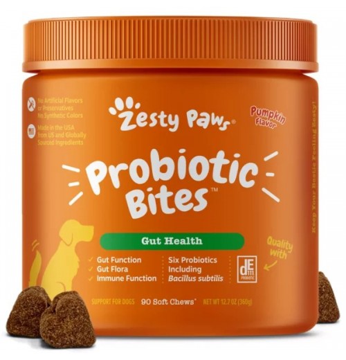 Probiotic Bites for Dogs – Pumpkin Flavor – 90 Ct