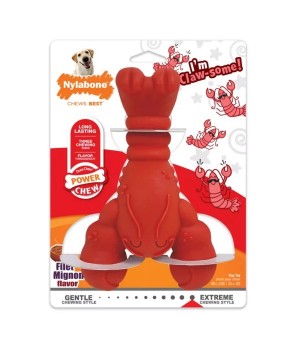 Power Chew Lobster “I’m Claw-some!” Dog Toy – Filet Mignon Flavor